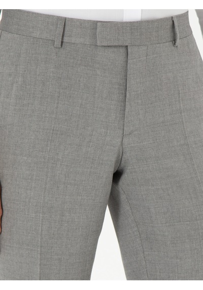 Cacharel Gri Slim Fit Yün Klasik Pantolon
