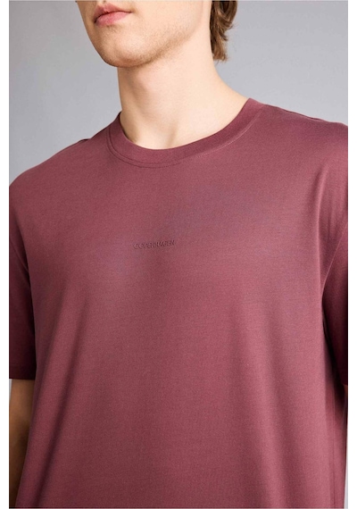 Defacto %100 Pamuk Baskılı Tişört G5572ax26smbr494 Bordo-br494