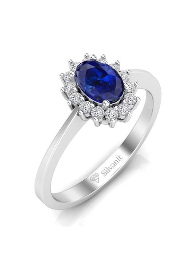 0,60 Karat Pırlantalı Safir Yüzük (464657158)