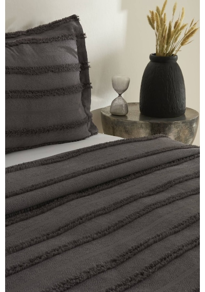 Karaca Home Arlina Bold Çift Kişilik Yatak Örtüsü Takımı Antrasit Antrasit Karaca Home Arlina Bold Çift Kişilik Yatak Örtüsü Takımı Antrasit Antrasit
