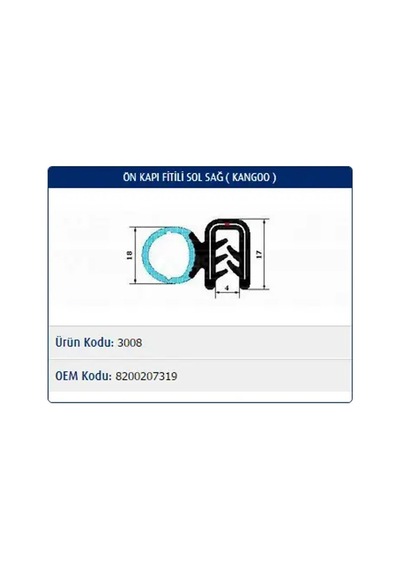 Master M3008 Kapi Fitili 5m88836 8200207319