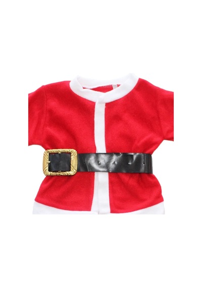 Bebegen Unisex Kırmızı Kemerli Şapkalı Noel Takım Çok Renkli
