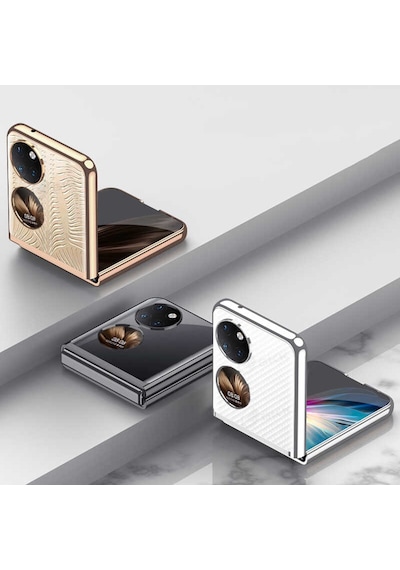 Huawei P50 Pocket Kılıf Pazarplus Kıpta Kılıf Siyah