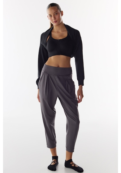 Penti Siyah Wonder Yüksek Destek Fermuarlı Power Zip Front Spor Sütyeni