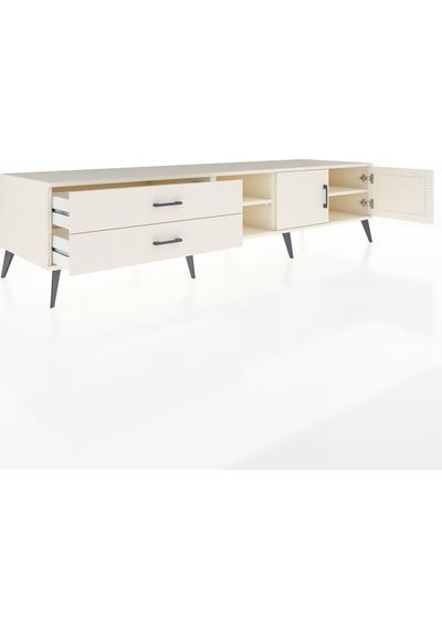 Kronos Tv Ünitesi 2 Raflı 2 Çekmeceli 2 Kapaklı 220x59x51 Aytaşı-aytaşı Aytası/aytası - Aytası