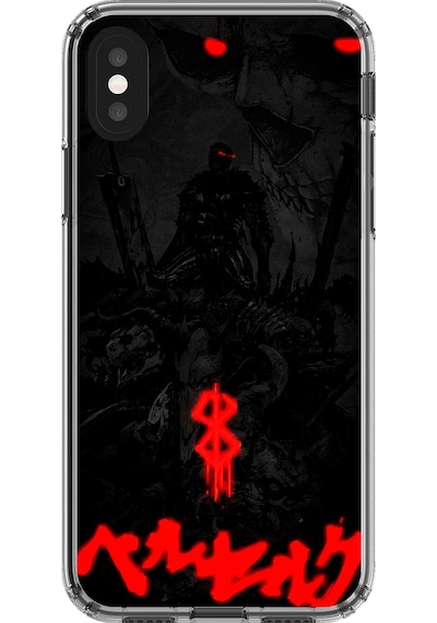 Apple Uyumlu iPhone Xs Max Şeffaf Kılıf Berserk Tasarımlı 3