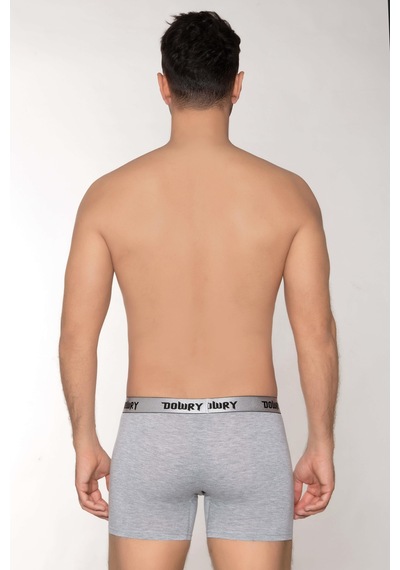 Dowry Erkek Modal Boxer Logo Lastikli Uzun Gri Gri