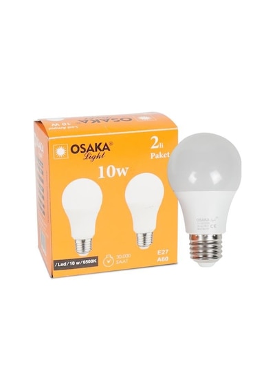 10w 2li Beyaz Led Ampül