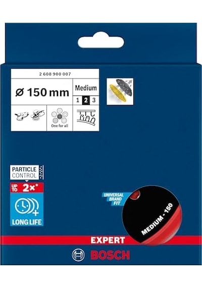 Professional 1x Expert Multihole Taban Üniversal Tipler Orta, Ø 150 Mm, Aksesuar Titreşimli Zımpara Makinesi