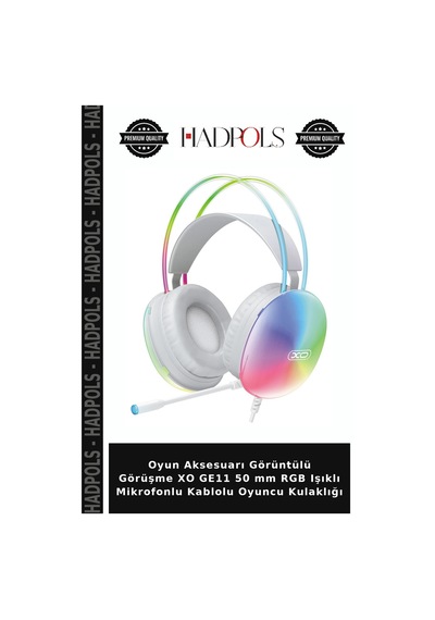 Oyun Aksesuarı Görüntülü Görüşme Xo Ge11 50 Mm Rgb Işıklı Mikrofonlu Kablolu Oyuncu Kulaklığı