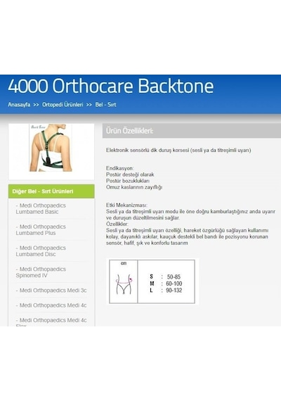 Medikaltec Backtone Duruş Düzeltici Medium Beden