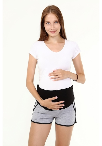 Luvmabelly Myra8521 - Gri Hamile Spor Şortu-gri