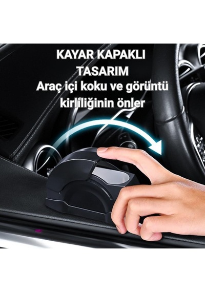 Coofbe Yeni Nesil Kapaklı Araç Cam Kenarı Oto Küllük Araba Küllüğü Koku Önleyici Araç Kül Tablası