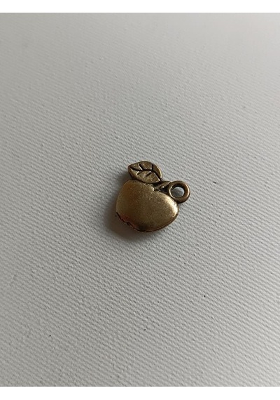 Elma Metal Çinko Alaşım Kolye Ucu 11x2mm 10 Adet Sarı Çok REnkli
