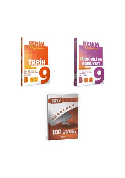 2027 Benim Hocam 9. Sınıf Benim Fasikülüm Tarih + Edebiyat Türk Dili Ve Edebiyatı Soru + Ankapade 3'lü Set