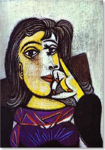Cakasepetim Portrait Of Dora Maar, 1937 By Pablo Picasso Ahşap Mdf Tablo