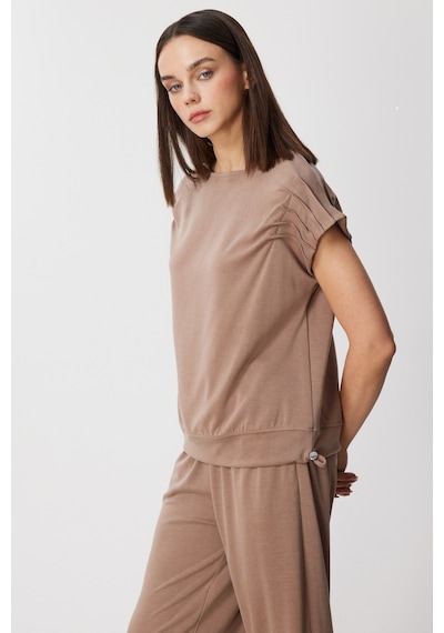 On Fashion Bluz Kolları Dikişli Siyah