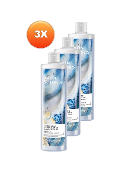 Avon Senses Yulaf Sütü Ve Peygamber Çiçeği Duş Kremi 3 x 500 ML