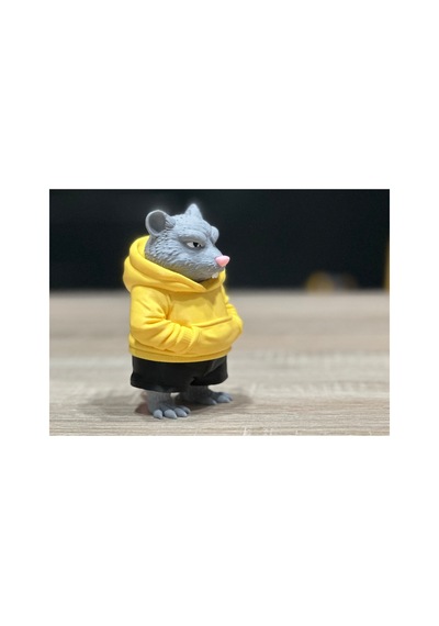 Modern Şehirli Serseri Fare Figürü 10cm