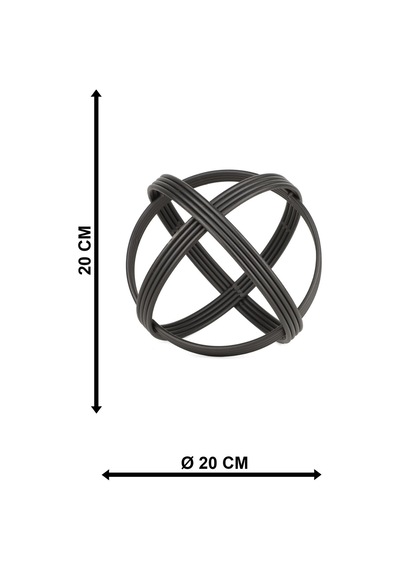 Satürn Metal Aksesuar Siyah 20 Cm
