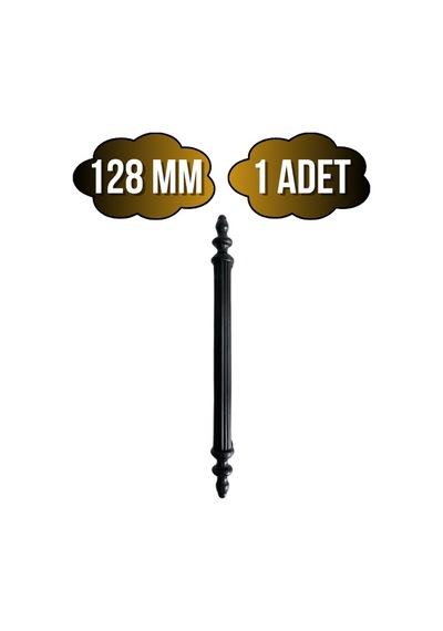Plastik Siyah Kulp Mobilya Ve Dolap Kulpu Siyah 128mm 1 Adet Siyah