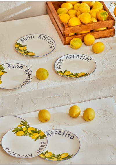 Bella Maison Lemoncello Porselen 24 Parça 6 Kişilik Yemek Takımı Çok Renkli