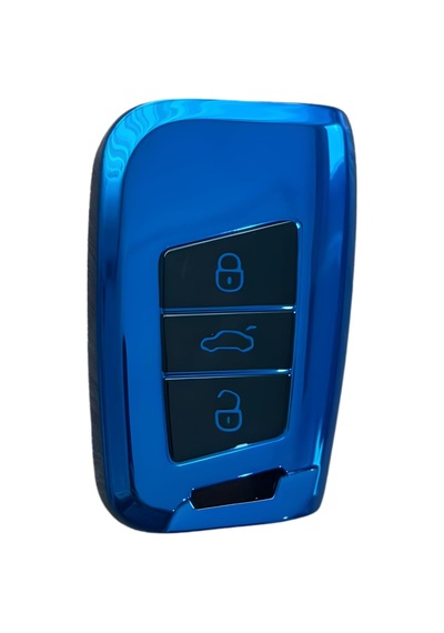 Autohan Keys Volkswagen Passat B8 Akıllı Anahtar Koruma Kılıfı, Nano Gri-gold, Premium Kumanda Standart
