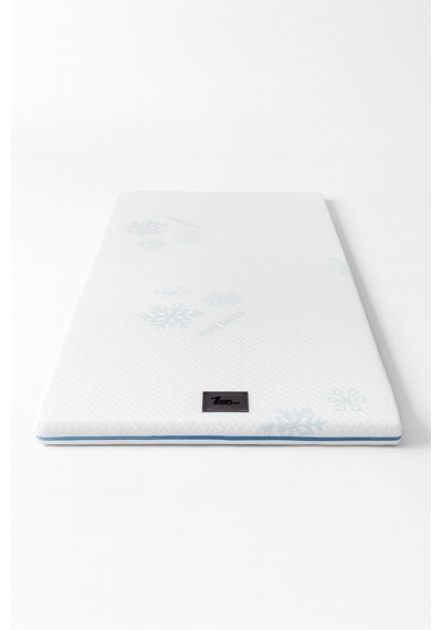 Visco Süngerli Ice Sleep Yıkanabilir Kılıflı Çift Kişilik Visco Yatak Pedi & Şiltesi Topper 5 Cm BEYAZ