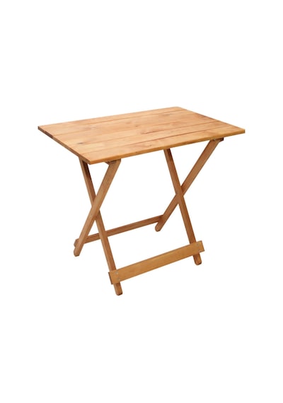 Dekoratif Ahşap Katlanır Masa Piknik Balkon Masası 70Cm x 60Cm Meşe