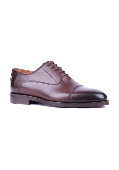 Shoetyle - Kahverengi Deri Bağcıklı Erkek Klasik Ayakkabı 250-2030-1530