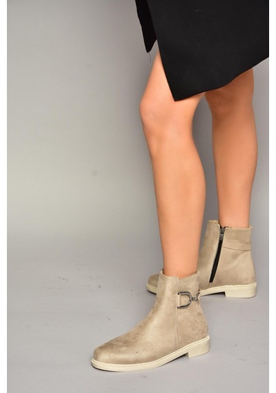 Fox Shoes T239004702 Bej Süet Kadın Bot Bej-süet Bej