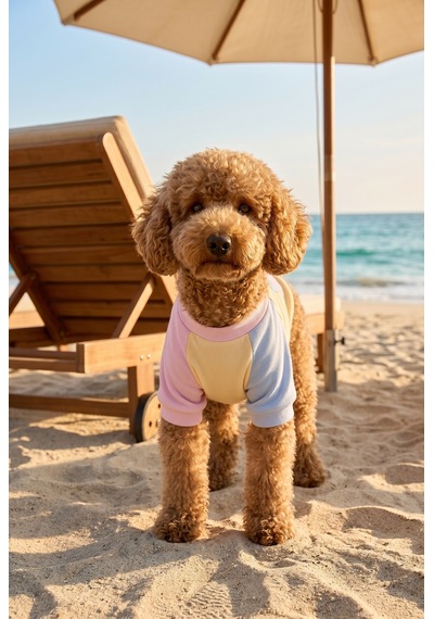 Soft Sun Köpek Tişörtü Cepli Şeker Renkli Yazlık Köpek Kıyafeti Küçük Irklar İçin