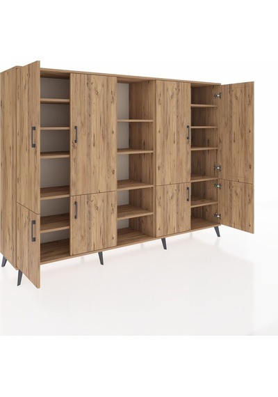 Hyperion Dolap 14 Raflı 8 Kapaklı 220x44x163 Çam-çam Çam-çam Hyperion Dolap 14 Raflı 8 Kapaklı 220x44x163 Çam-çam Çam-çam