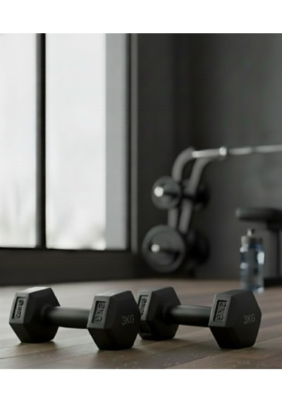 3 Kg X 2 Plastik Dambıl Seti Ev Fitness Ağırlık Seti Aerobik, Pilates Ve Tüm Ev Egzersizleri İçin Dambıl