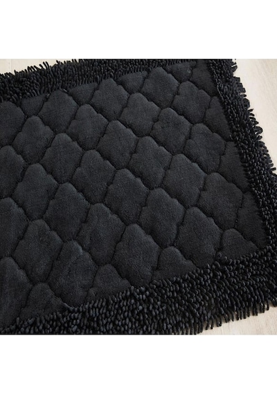 Cotton Special 2'li Pamuklu Klozet Takımı Antrasit Banyo Paspas Seti Klozet Takımı Renkli