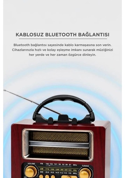 Özel Üretim Torima Bluetooth Hoparlör Nostaljik Radyo Ns02 Hediye Cihazı Cihaz