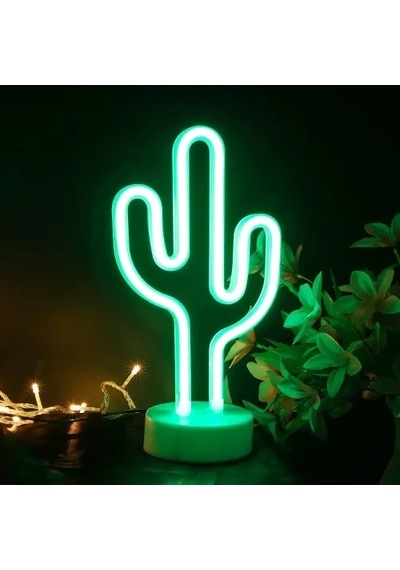 Hubrendy Emin Neon Işıklı Kaktüs Masa Gece Lambası 16022316