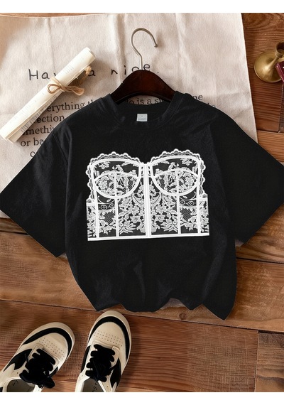 Noıssey Urban Pop Graphic Kadın Tişört Koleksiyonukod 5477 Siyah