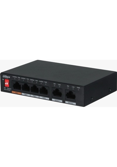 Dahua Dh-pfs3006-4et-60 6 Port Mbit 4 Port Poe 60w 2xmbit Uplink Desktop Yönetilemez Metal Kasa Swit