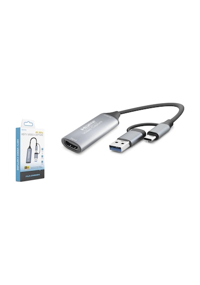 Hadron Hdx7856 Hdmı Video Capture Kartı Type-c + Usb 3.0 4k 30 Hz - Gri