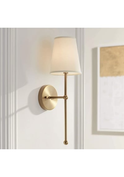 Duvar Aplik Krem Abajur Eskitme Gold Sarı Modern Tasarım Elektrik Ile Çalışır Gold