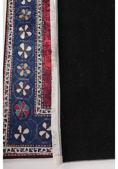 Blghome Geleneksel Motifli Modern Halı Dekoratif Kilim Kırmızı - Mavi