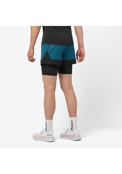 Salomon Cross 2ın1 Erkek Koşu Şortu Deep Dıve Lc2197500 Mavi