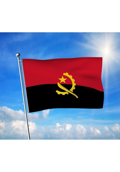 Angola Bayrağı Premium Raşel Kumaş 70x105 Cm Diğer