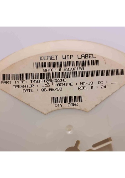 T491a105k020as 1mf 20v A Kemet Tantal Kondansatör 50 Adet