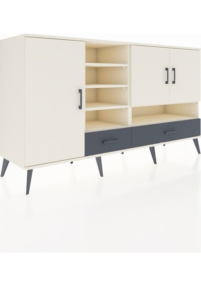 Hyperion Konsol 8 Raflı 2 Çekmeceli 3 Kapaklı 176x44x99 Aytaşı-ay Aytaşı-aytaşı/antrasit Hyperion Konsol 8 Raflı 2 Çekmeceli 3 Kapaklı 176x44x99 Aytaşı-ay Aytaşı-aytaşı/antrasit