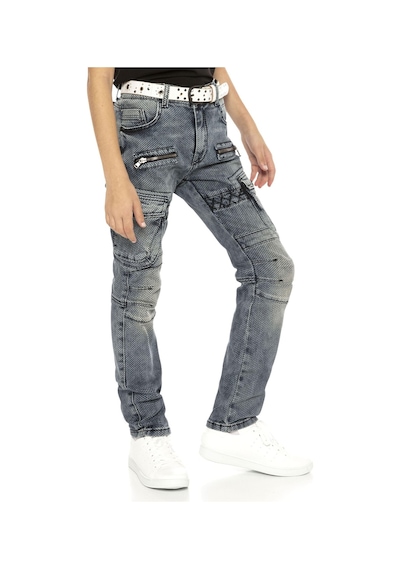 Cipo & Baxx Cdk111 Biker Stil Kargo Cep Çocuk Kot Pantolon 001