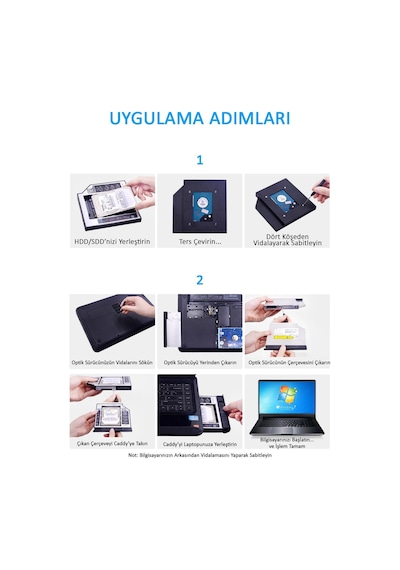 12.7Mm Hdd Caddy Laptop Notebook Dvd To Ssd Hdd Kızak