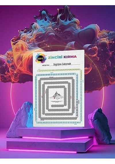 Kazınabilir Zinciri Kırma Posteri, Hedef Zinciri Kırma Kazı Kazan Posteri, Kişisel Gelişim Hediyesi, Zinciri Kırma, Hedefli Poster, Kişisel Gelişim Posteri