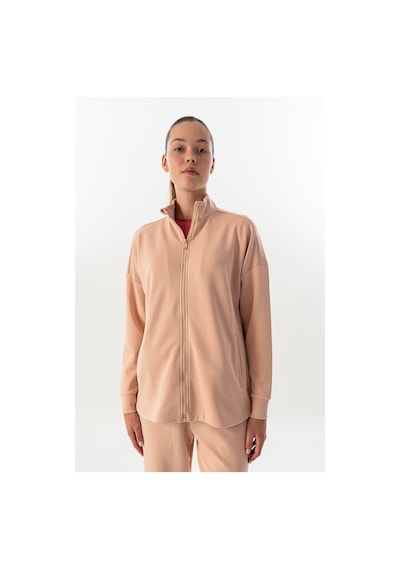 Maraton Comfort Kadın Dik Yaka Pembe Eşofman Üstü